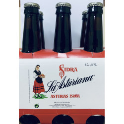 Sidra espumosa La Asturiana, pack 24 botellas x 25 cls con alcohol